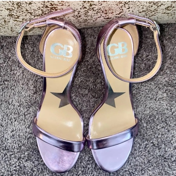 New Gianni Bini Shoes Metallic Lavender/Pink Ankle Strap - Picture 4 of 14